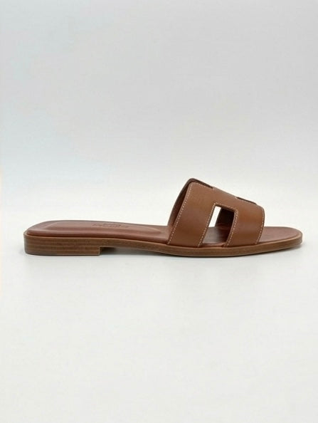 Sandali Slide in Pelle